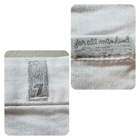 7 FOR ALL MANKIND | 7FAM White Denim A-Lined Mini Skirt Frayed Hem 28 (4-6) - Picture 11 of 12